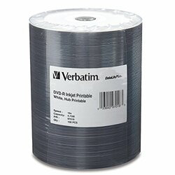 VERBATIM STORAGE MEDIA 97016 DISC,DVD-R,4.7G,16X,100PK TAPE WRAP
