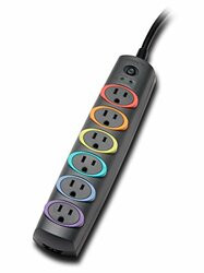 KENSINGTON COMPUTER K62144NA SMARTSOCKETS PREMIUM SURGE 6 OUTLET 8FT 1260J W/ PHONE JACK
