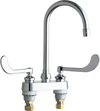 Chicago Faucets C895GN2AE3319ABCP  Hot and Cold Water Sink Faucet