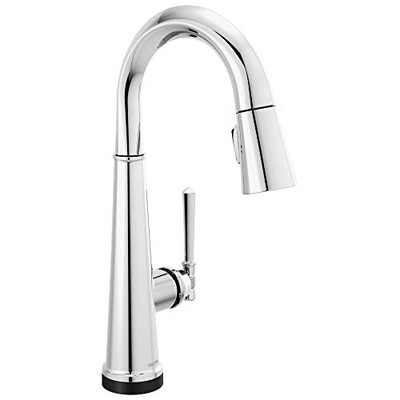 Delta 9982T-PR-DST Delta Emmeline Single Handle Pull Down Bar/Prep Faucet with Touch2O Technology - Lumicoat Chrome