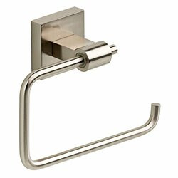 Liberty Pumps Maxted Horizontal and Wall Mount Single Post Toilet Paper Holder Satin Nickel MAX50SN
