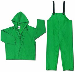 MCR SAFETY 611-3882L DOMINATOR- .42MM- PVC/NYLON/PVC- SUIT 2 PC GREEN
