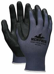 MEMPHIS GLOVE 127-9673XS GRAY SHELL  BLACK FOAM NITRILE  13 GAUGE