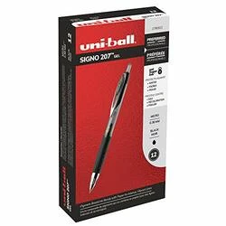 UNI-BALL UBC1790922 PEN,UB207,GEL,0.38MM,BK