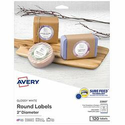 AVERY PRODUCTS CORPORATION AVE22807 LABEL,2,GLSSY,EP,120,WH
