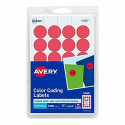 AVERY PRODUCTS CORPORATION AVE05466 LABEL,.75RND,1008/PK,RD