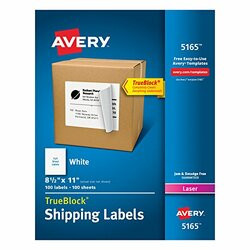 AVERY PRODUCTS CORPORATION AVE5165 LABEL,ADRS,8.5X11,1/SH