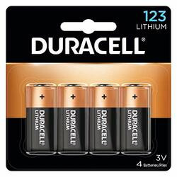 DURACELL PRODUCTS COMPANY DURDL123AB4PK BATTERY,DUR LITH 123 4,BK