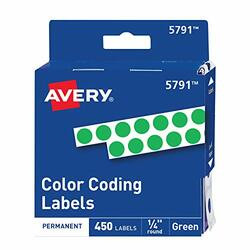 AVERY PRODUCTS CORPORATION AVE05791 LABEL,.25RND,450/PK,GN