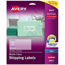 AVERY PRODUCTS CORPORATION AVE8663 LABEL,INKJET,2X4,250/PK