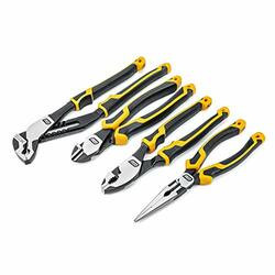 APEX TOOL GROUP GWR82203C 4 Pc Mixed Dual Material Plier Set
