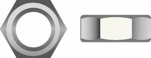 SEACHOICE MP1312SC 3/8-16 HEX NUT 2/BG