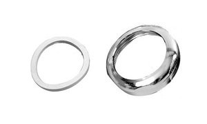 Deaborn 8006  NUT, SLIPJOINT 1.5 X 1.5 BRASS W/WASHER CHROME