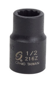 Sunex SUU-216Z 1/2-Inch Drive 1/2-Inch 12-Point Impact Socket