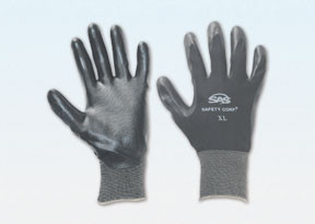 SAS Safety SAS-640-1909 Paws Nitrile Coated Gloves, Large