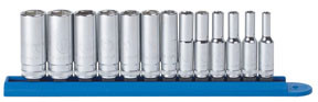 GearWrench KDT-80304 13 Piece 1/4-Inch Drive 6 Point Deep Metric Socket Set