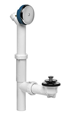 Deaborn DEAP8227C Full Kit, Plastic Tubular - White Uni-Lift Stopper w/ Chrome Finish Trim ­Condensate Elbow