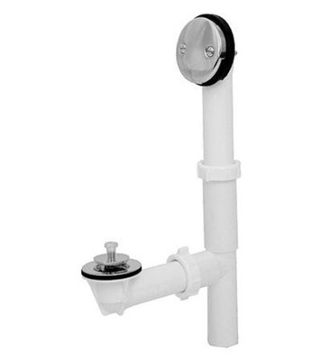 Deaborn DEAP8227D Oatey Deaborn Brass Full Kit Plastic Tubular White Uni-Lift Stopper for Direct Drain, Chrome