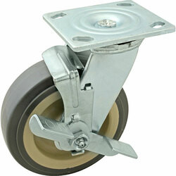 Vulcan Hart 1201151 CASTER;PLATE;; 6; W/BRK;GRY