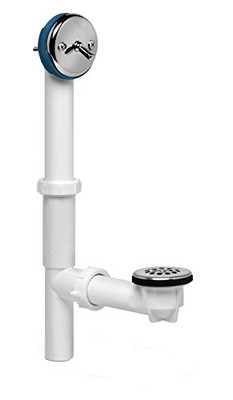 Deaborn DEAP9226 Oatey Deaborn Brass Full Kit Plastic Tubular White Trip-Lever Stopper, Chrome