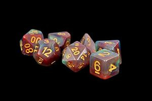 Metallic Dice Games LIC611 7-Set: Pearl Swirl RDgd
