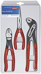 KNIPEX TOOLS LP KX267488 3 Piece Pliers Set of NeedleAlligator  and Cutter Pliers