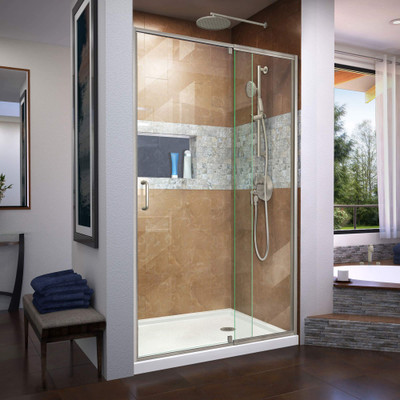 DreamLine Flex SHDR-2242720-04 Semi-Frameless Pivot Shower Door with Modern Design