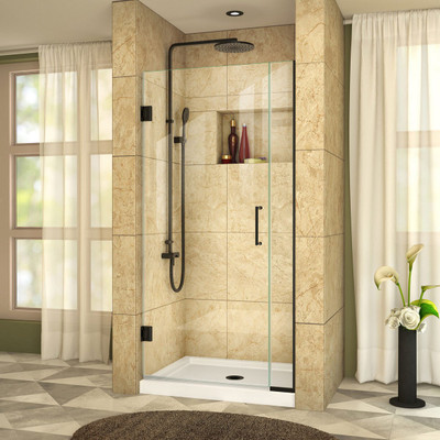 DreamLine Unidoor Plus SHDR-243207210-09 Frameless Hinged Shower Door Enclosure