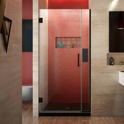 DreamLine SHDR-243357210-09 The DreamLine Unidoor Plus is a frameless hinged shower door or enclosure that is perfectly designed for today’s contemporary trends. With modern appeal and sleek clean lines, the Unidoor Plus adds a touch of timeless