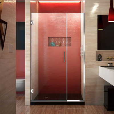 DreamLine Unidoor Plus SHDR-244257210-01 Frameless Hinged Shower Door