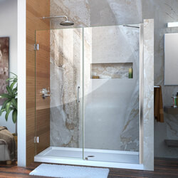 DreamLine SHDR-20537210C-01 The DreamLine Unidoor is a frameless swing shower door designed in step with modern market trends. The elegant design and an incredible range of sizes are combined in the Unidoor for the look of custom glass at an