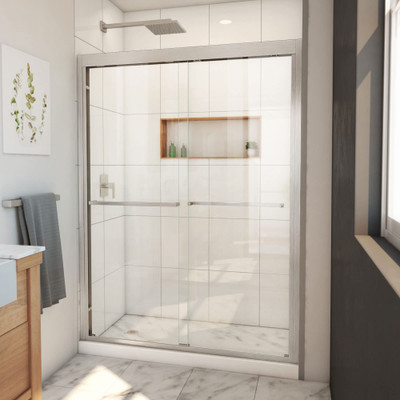 DreamLine SHDR-1854720-04 Duet Plus Sliding Bypass Shower/Tub Door, Semi-Frameless Glass