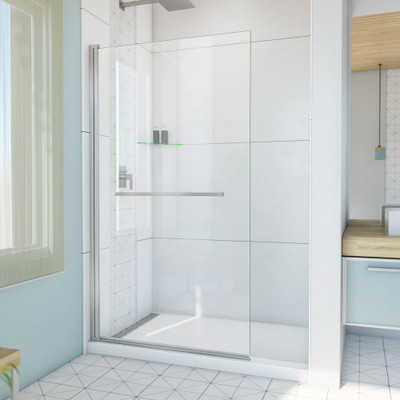 DreamLine Aqua-Q Swing SD-374072Q-04 Frameless Pivot Shower Door with Towel Bar