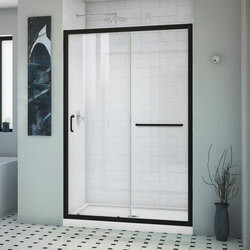 DreamLine SHDR-0948720-09 The DreamLine Infinity-Z sliding shower or tub door offers classic style with a modern touch. The Infinity-Z will transform your bathroom with a beautiful balance of functionality, elegance and sophistication. A variety of