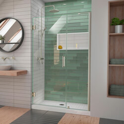 DreamLine SHDR-2042723-04 The DreamLine Unidoor-LS is a frameless swing shower door designed with modern market trends in mind. The elegant design coupled with the wide range of sizes makes the Unidoor-LS an unparalleled value suitable for just about