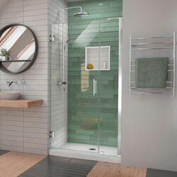 DreamLine SHDR-2038722-01 The DreamLine Unidoor-LS is a frameless swing shower door designed with modern market trends in mind. The elegant design coupled with the wide range of sizes makes the Unidoor-LS an unparalleled value suitable for just about