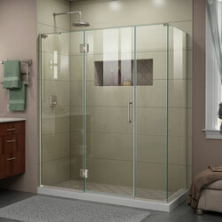 DreamLine E32514534L-04 The DreamLine Unidoor-X is a frameless shower door, tub door or enclosure that features a luxurious modern design, complementing the architectural details, tile patterns and the composition of your bath space. Unidoor-X