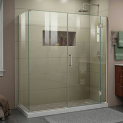 DreamLine E12730534-04 The DreamLine Unidoor-X is a frameless shower door, tub door or enclosure that features a luxurious modern design, complementing the architectural details, tile patterns and the composition of your bath space. Unidoor-X