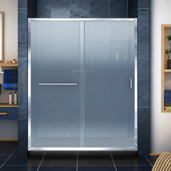 DreamLine DL-6970C-88-01F The DreamLine Infinity-Z sliding shower or tub door offers classic style with a modern touch. The Infinity-Z will transform your bathroom with a beautiful balance of functionality, elegance and sophistication. A variety of