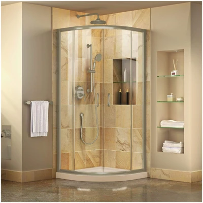 DreamLine Prime DL-6701-22-04 Neo Round Sliding Shower Enclosure & Base Kit