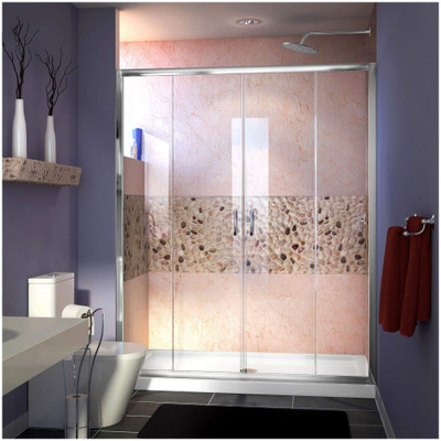 DreamLine Visions DL-6961C-01CL Sliding Shower Door with Glass Panels