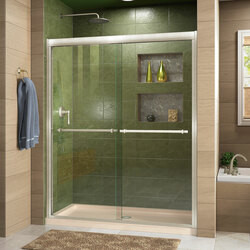 DreamLine DL-6951C-22-04 The DreamLine Duet sliding bypass shower or tub door has a sleek, elegant design that will complement both classic and modern bathroom decors. The Duet features semi-frameless glass and smooth gliding rollers for a touch of