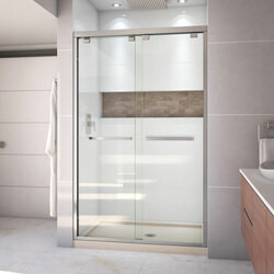 DreamLine DL-7002C-22-04 The DreamLine Encore bypass sliding shower or tub door has a modern frameless look to make your shower the focal point of the bathroom. Encores elegant bypass design provides smooth and quiet sliding operation, with the added