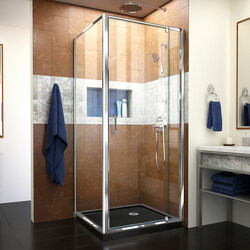 DreamLine DL-6714-88-01CL The DreamLine Flex pivot shower enclosure and SlimLine base kit offers modern appeal at a budget friendly price point. The versatile Flex model combines cutting-edge pivot hardware, simple installation and dependable