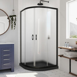 DreamLine DL-6703-89-09FR The DreamLine Prime sliding shower enclosure and base kit adds style and bold design to your shower space. The neo round sliding style of the Prime enclosure can fit into virtually any corner, making it perfect for smaller