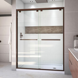 DreamLine DL-7006R-06 The DreamLine Encore bypass sliding shower or tub door has a modern frameless look to make your shower the focal point of the bathroom. Encores elegant bypass design provides smooth and quiet sliding operation, with the added