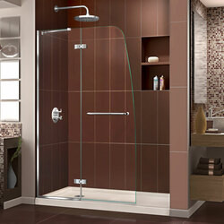DreamLine DL-6521L-22-01 The DreamLine Aqua Ultra is frameless shower or tub screen with European appeal and modern architectural design. With a stunning curved silhouette that creates an open, inviting feel, the Aqua Ultra will transform your