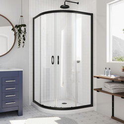 DreamLine DL-6701-09CL The DreamLine Prime sliding shower enclosure and base kit adds style and bold design to your shower space. The neo round sliding style of the Prime enclosure can fit into virtually any corner, making it perfect for smaller to