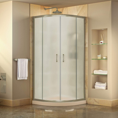 DreamLine Prime DL-6701-22-04FR Sliding Shower Enclosure and Base Kit