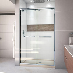 DreamLine DL-7008C-22-01 The DreamLine Encore bypass sliding shower or tub door has a modern frameless look to make your shower the focal point of the bathroom. Encores elegant bypass design provides smooth and quiet sliding operation, with the added